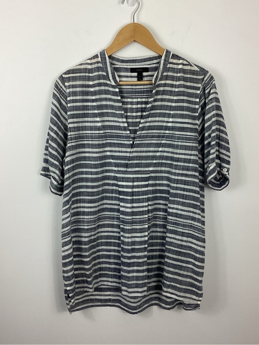 J. Crew Striped Gauze Tunic Top Size Small